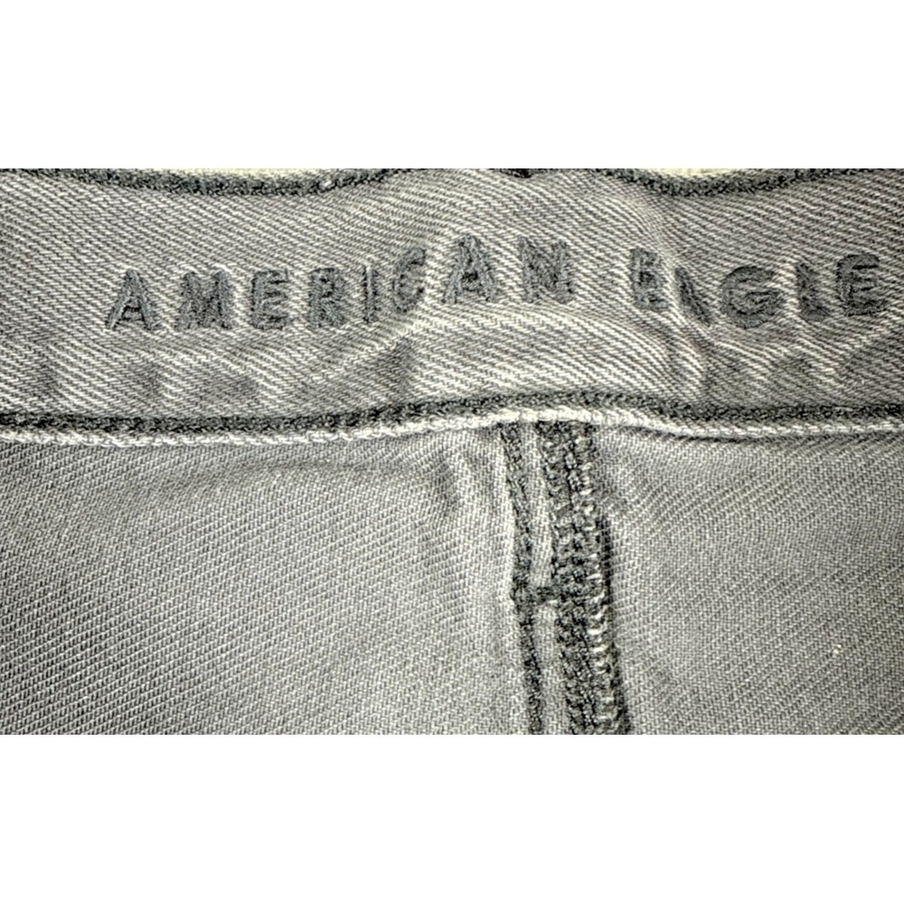 American Eagle Women's Wide-Leg Low-Rise Skater Jean Charcoal Wash Size 2 - Picture 9 of 13